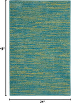 Nourison Home Nourison Essentials Blue Green 2' x 4' Area Rug - Image 2