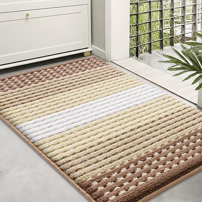 Kitinjoy Indoor Outdoor Door Mat, 36x24 Non-Slip Absorbent Dirt Trapper by Kitinjoy