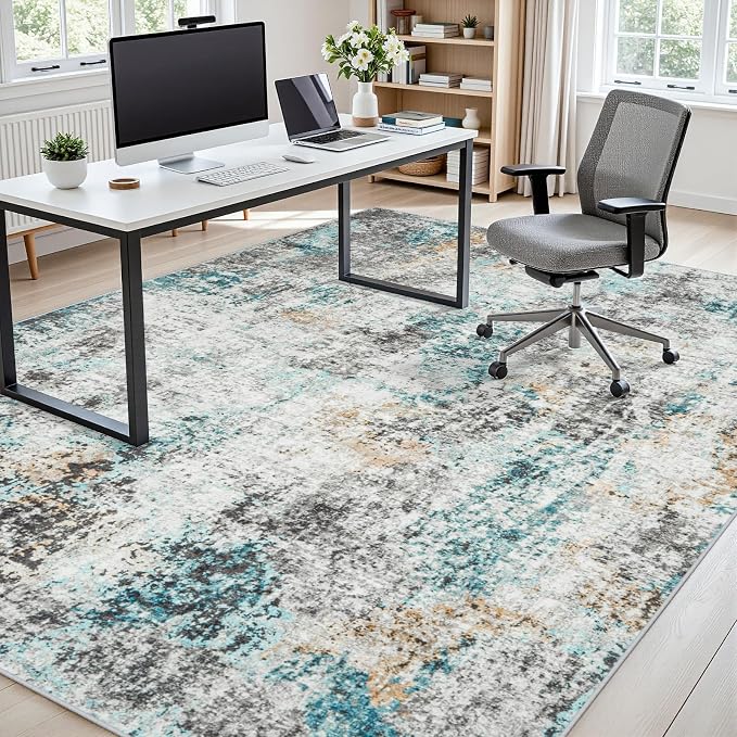 Area Rugs 8x10 Living Room: Large Soft Washable Rug Modern Abstract Anti-Skid - Image 7