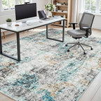 Area Rugs 9x12 Living Room: Large Soft Washable Rug Modern Abstract Anti-Skid - Image 7