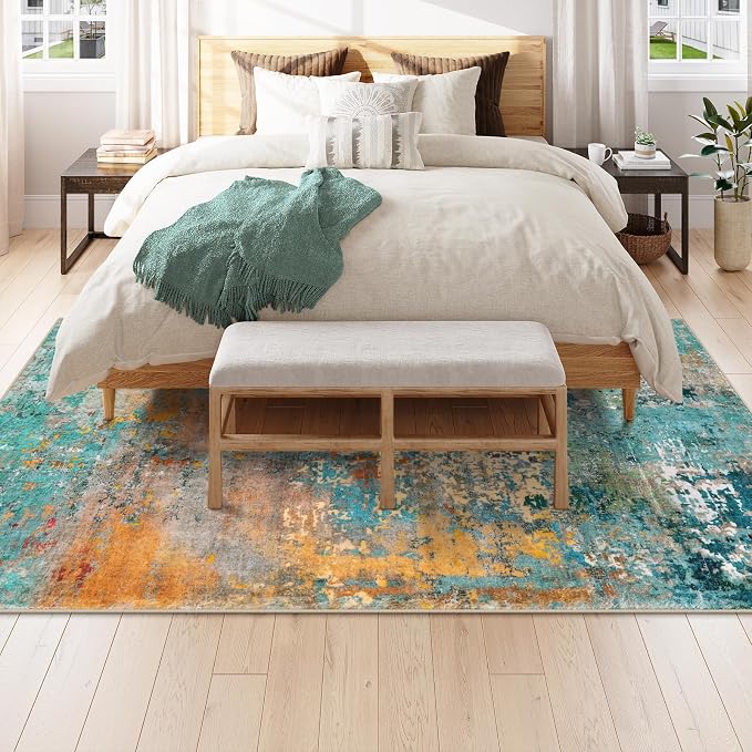 Lahome Modern Abstract Area Rug 6x9 Rugs - Image 3