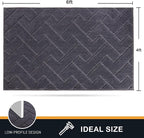 PURRUGS Easy Care Area Rug 4ft x 6ft, Non-Slip Machine Washable Entry Rug - Image 2