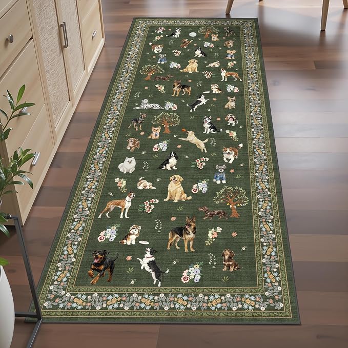 Dog Rug Runner for Entryway, 2x5 Washable Kitchen Mat Ultra-Thin Soft, Non-Slip - Image 3