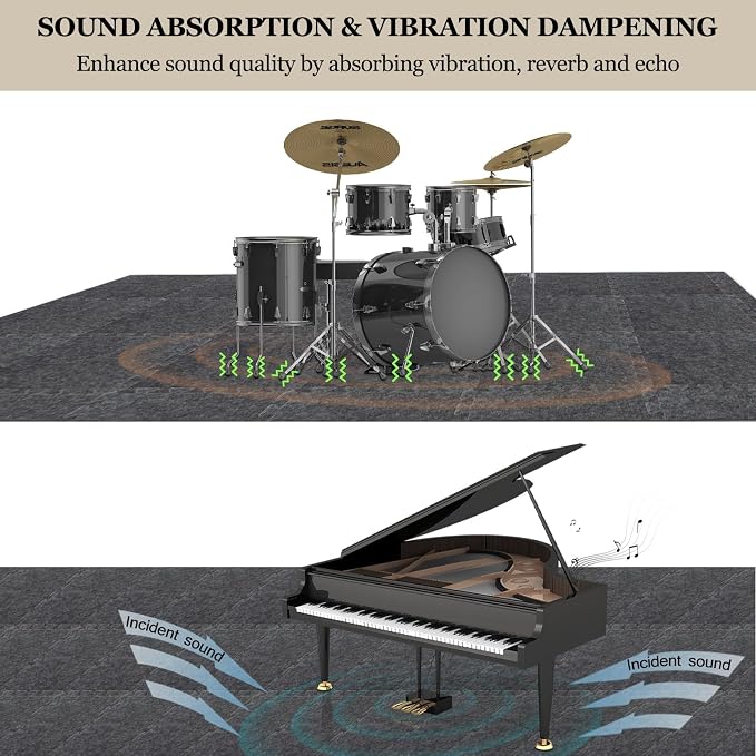 TroyStudio Thick Sound Absorbing Interlocking Floor Mats, Non-Slip Anti - Image 3