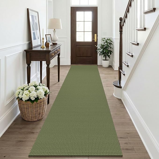 KOZYFLY Cotton Runners Rugs for Hallway 2.5'x10', Washable Runner Rug, Woven by KOZYFLY