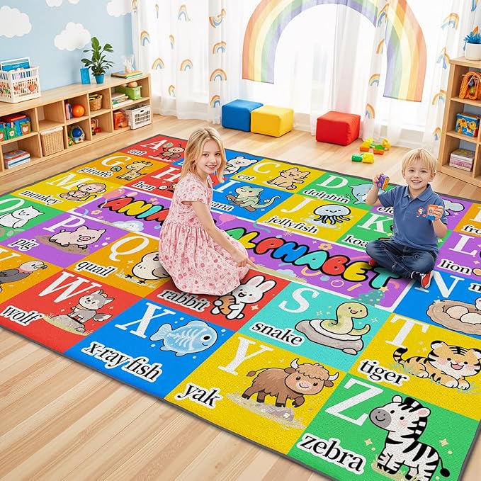 Non-Slip & Soft Kids Alphabet Rug by Unknown