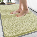 OLANLY Bathroom Rugs 34x21, Extra Soft Absorbent Chenille Bath Rugs, Rubber by OLANLY