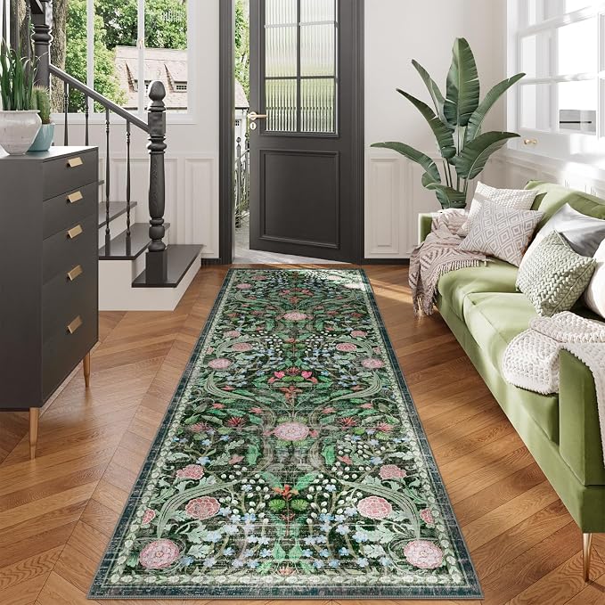 AMTOVO 2.7x8 Runner Rug for Hallway, Washable Non-Slip Long Kitchen Carpet - Image 4