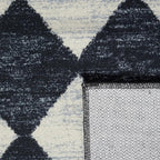 Lahome Zelie Moroccan Trellis Area Rug, 2x3 Small Black Checkered Entryway Rug - Image 6
