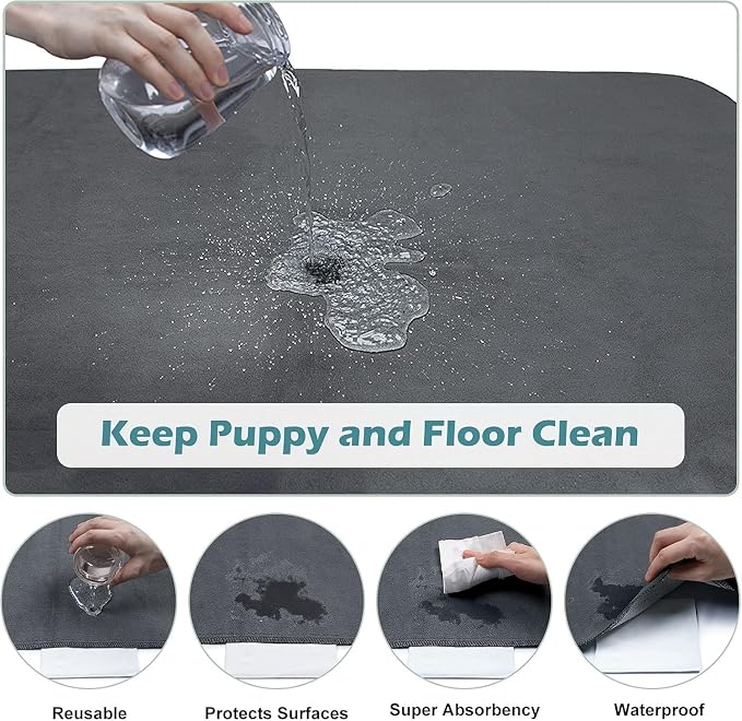 INVENHO Washable Pee Pads for Dogs 60"x48" Reusable Dog Pads Large Upgrade - Image 3