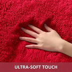 Ophanie Red Rugs for Bedroom Living Room, Fluffy Fuzzy Furry Carpet, Plush Soft - Image 2
