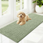 OLANLY Dog Door Mat for Muddy Paws 47x20, Ultra Absorbent Chenille Mud Doormat by OLANLY