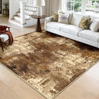 RELEANY Washable Area Rugs Square 8ft Non-Slip Modern Abstract Soft by RELEANY