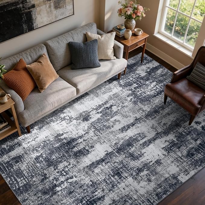 6x9 Ft Area Rugs for Living Room, Soft Non-Slip Washable Rugs Modern Abstract by Cuzwlovita