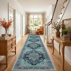 RELEANY Area Rugs Runner 3'x20' Washable Non-Slip, Floral Vintage Distress - Image 2