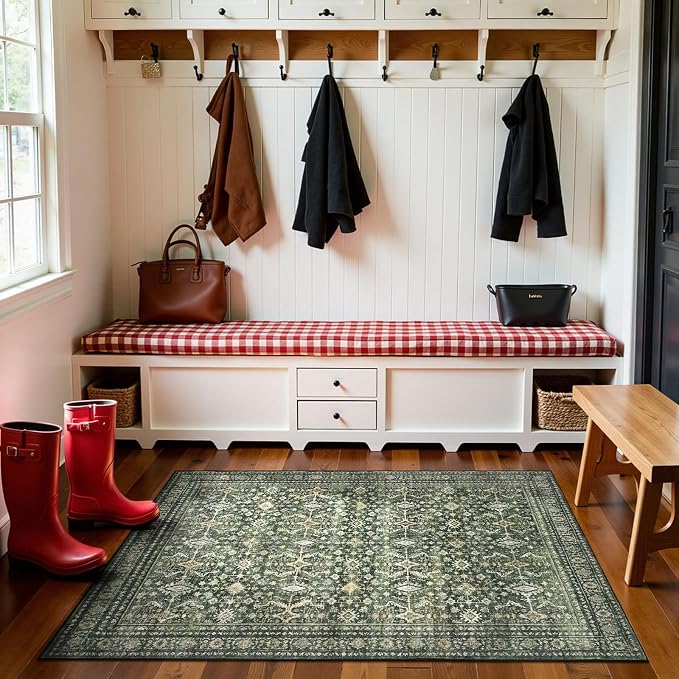 Lofus 4x6 Area Rug for Entryway, Washablee Soft Rugs for Bedroom, Living Room - Image 9