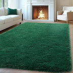 Mugorn 8x10 Rugs for Living Room, Large Fluffy Dark Green Area Rugs for Bedroom by MUGORN