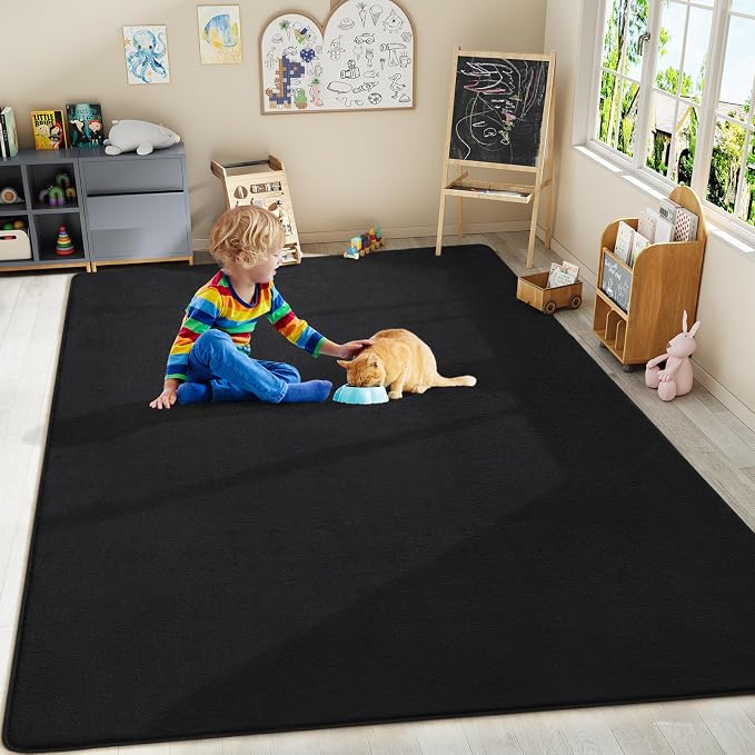 Amearea Large Modern Area Rugs for Bedroom Living Room, 8x10 Feet Black - Image 9