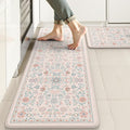 KIMODE Comfort Kitchen Mats Cushioned Anti Fatigue, Boho Floral Kitchen Rugs by StayinComfortCookwithJoy