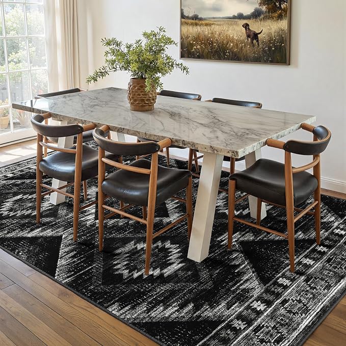 BESTSWEETIE Area Rug 9x12 Rug Machine Washable Non-Slip Low Pile Print Pattern - Image 6
