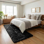 PAGISOFE Black Runner Rugs for Bedroom, Living Room 2x6 Small Plush Fluffy Boys - Image 5