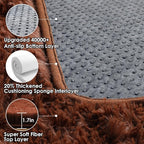 ONASAR Brown Rugs for Living Room Bedroom, 5x8 Fluffy Bedside Area Rug - Image 3