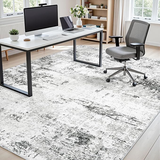Area Rugs 10x14 Living Room: Large Modern Abstract Washable Rug Soft Anti-Skid - Image 7
