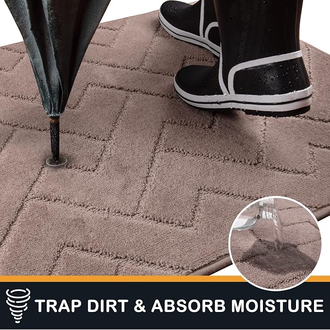 PURRUGS Dirt Trapping Door Mat 48" x 48", Non-Slip Machine Washable Entry Rug - Image 5