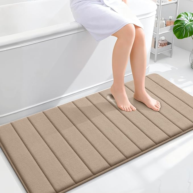 OLANLY Memory Foam Long Bathroom Rugs Runner 47x24, Super Soft Absorbent Bath by OLANLY