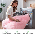 KICHOWUA Thick Area Rug 5x7 Pink Fluffy Shag – Ultra Soft Plush Fuzzy Washable - Image 5