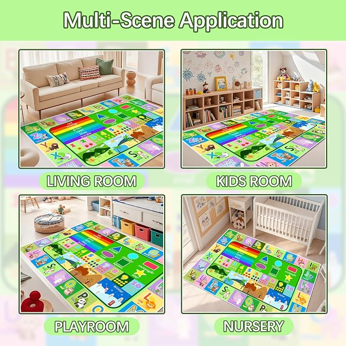 9x12 Feet Extra Large Kids Educational Rug - Image 6