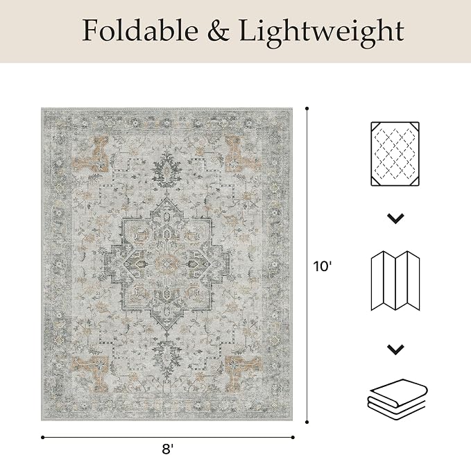 GENIMO Outdoor & Indoor Area Rug 8'x10', Waterproof, Non-Shedding, Easy Cleaning - Image 2