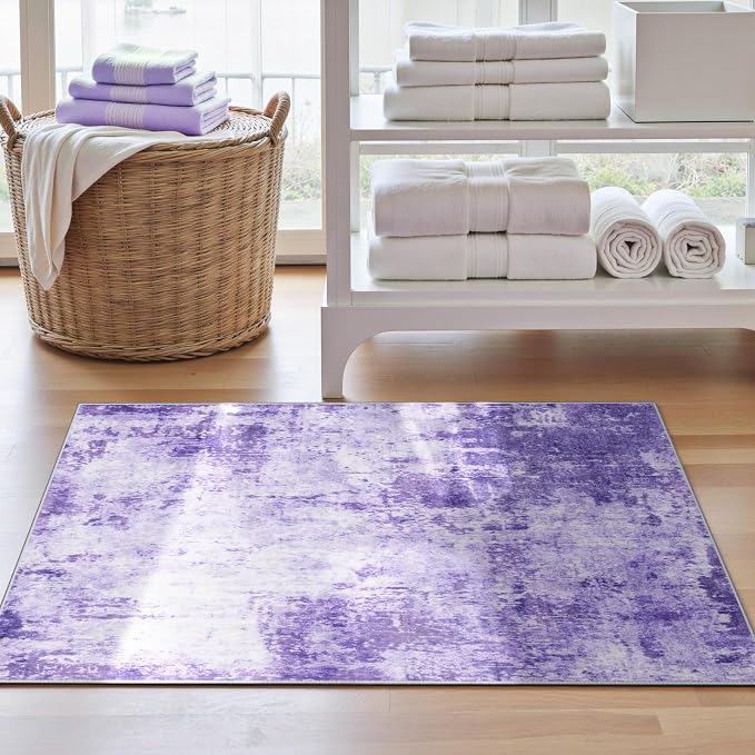 RELEANY Washable Area Rugs 2'x3' Non-Slip Modern Abstract Soft - Image 3