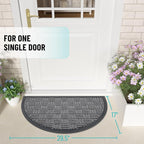 OLANLY Half Circle Door Mat Outside Entrance 29.5x17, Heavy Duty Sturdy Natural - Image 2