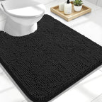 OLANLY Toilet Rugs U-Shaped 24x20, Extra Soft Absorbent Chenille Contour by OLANLY