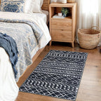 KUTA Moroccan Boho Entryway Rug, 2x3 Black Entrance Small Area Rug Non-Slip - Image 3