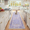 RELEANY Area Rugs Runner 2'6"x8' Washable Non-Slip, Floral Vintage Distress by RELEANY