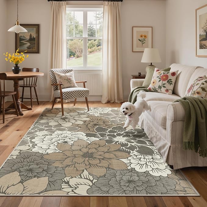 GENIMO Indoor Outdoor Area Rug 6'x9', Machine Washable Rugs - Image 4