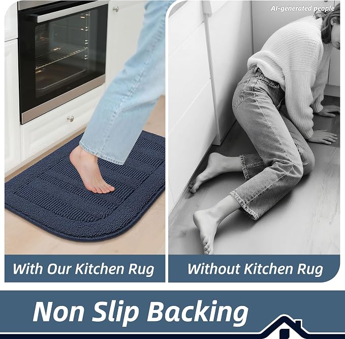 BEQHAUSE Kitchen Rugs Non Slip Washable Durable Kitchen Mats - Image 5