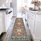 Yamaziot Washable Runner Rug, 2x8 Non-Slip Boho Vintage Hallway Rug Runner - Image 6