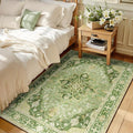 RELEANY Area Rugs 3'x5' Washable Non-Slip, Floral Vintage Distress Medallion by RELEANY