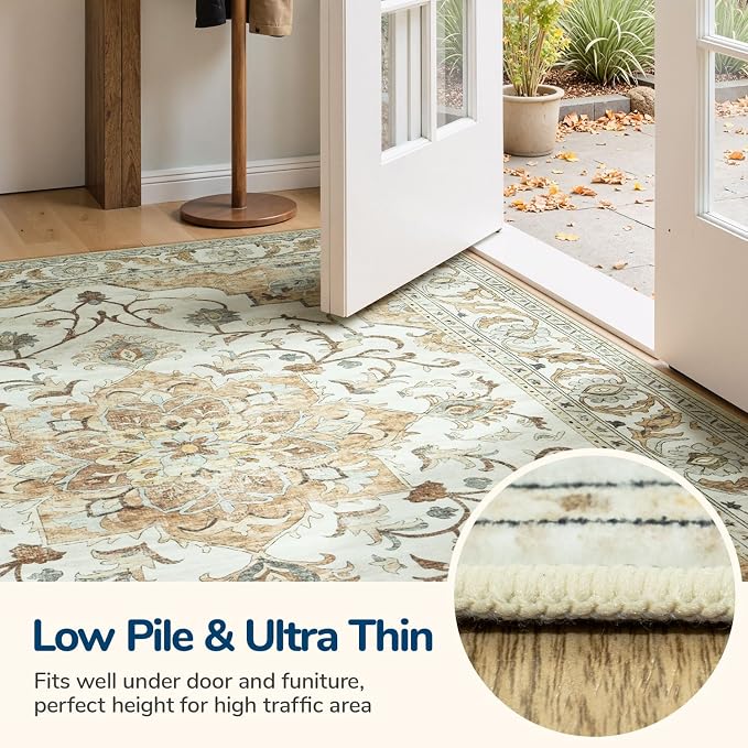 Lessymo Washable Area Rug for Living Room, 8x10 Large Rugs - Image 7