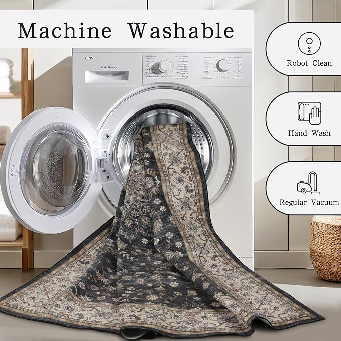 Srugn Washable Rugs 8x10 Area Rugs - Image 4
