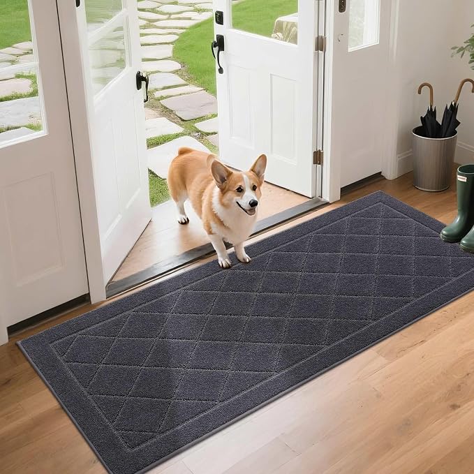 BEQHAUSE Dirt Trapper Door Mat 24" x 60", Doormat Non-Slip Entryway Rugs by BEQHAUSE