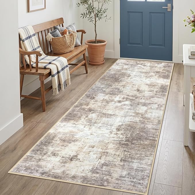 IOHOUZE Abstract Runner Rug 3x7 Ft Washable Runners by iOhouze
