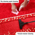 PAGISOFE Soft Modern Red Area Rug, 4x6 Feet, Shaggy Indoor Rug - Image 9