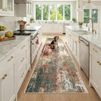RELEANY Washable Area Rugs 3x9 Non-Slip Modern Abstract Soft by RELEANY