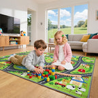 Farmyard Adventure Play Rugs, Educational and Fun Farm Car Rug Play Mat - Image 8
