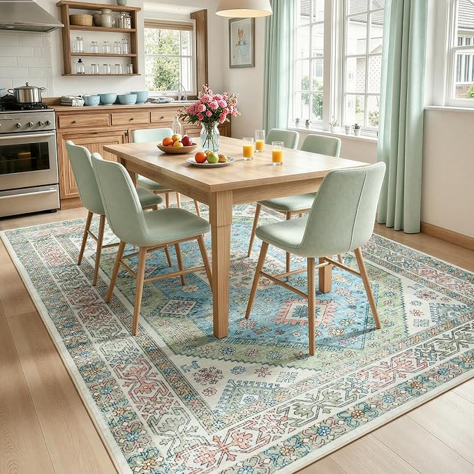 Lofus Vintage Living Room Rugs 8x10, Soft Machine Washable Area Rug - Image 3