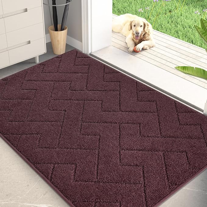 PURRUGS Dirt Trapping Door Mat 32" x 47", Non-Slip Machine Washable Entry Rug by PURRUGS